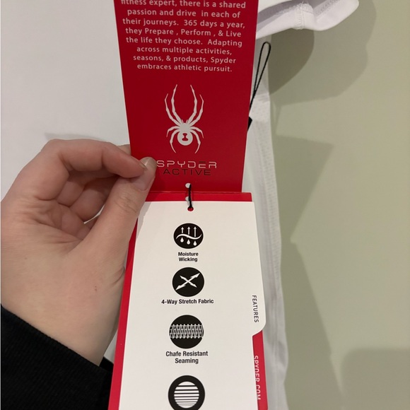 NWT Spyder White Women's Athletic Tee Small - Picture 7 of 10